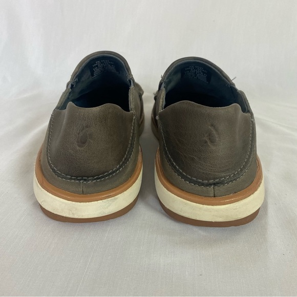 Olukai Kalia Men's Slip On Loafer Size 8 Brown Leather Drop In Heel - Picture 7 of 10